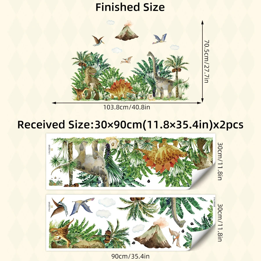 Additional view of Large Cartoon Dinosaur Wall Decal | Kids Room Decor by HomeDecorDecals.