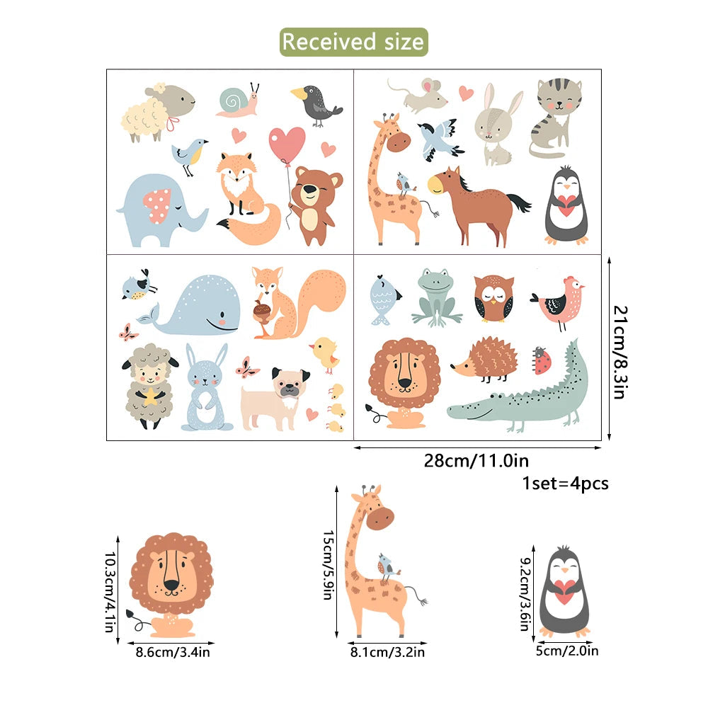 Cartoon Animals Theme Wall Decal | Home Decor home decor design by HomeDecorDecals.