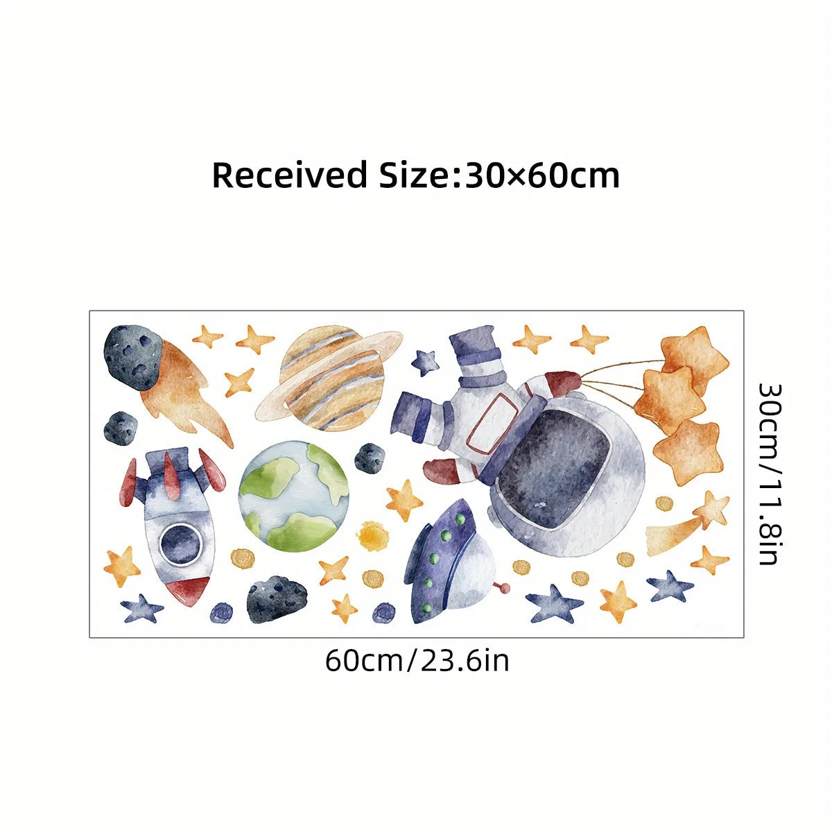 Cartoon Space Wall Decal | Kids Room Decor home decor design by HomeDecorDecals.