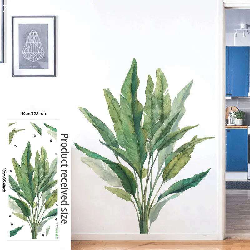Green leafy plant decal | Home Decor by HomeDecorDecals.