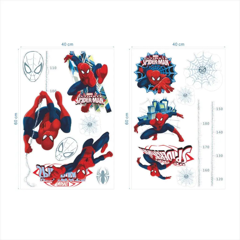 Spider Man height ruler Wall Sticker Creative Printed Superhero Spiderman Vinyl Wall Decal for Kids Room Bedroom Home Decor art-HomeDecorDecals_com