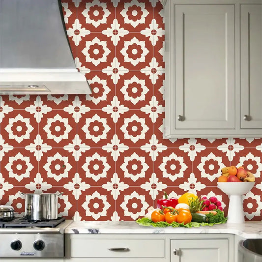 Moroccan Talavera Peel and Stick Tile Sticker | Home Decor removable peel and stick wall decal by HomeDecorDecals.
