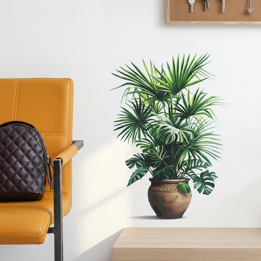 Plant Potted Wall Decal | Home Decor removable peel and stick wall decal by HomeDecorDecals.