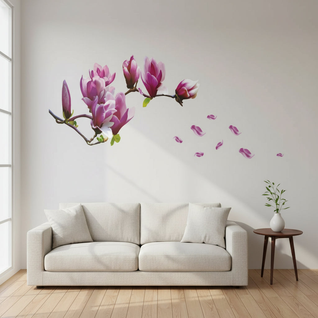 Purple Mulan Flower Wall Decal | Home Decor design details by HomeDecorDecals.