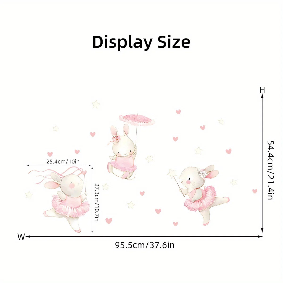 Rabbit Dancing Heart Wall Decal | Kids Room Decor home decor design by HomeDecorDecals.
