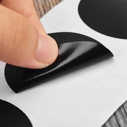 Round Black Labels for Kitchen Spice Bottle Tags | Home Decor removable peel and stick wall decal by HomeDecorDecals.