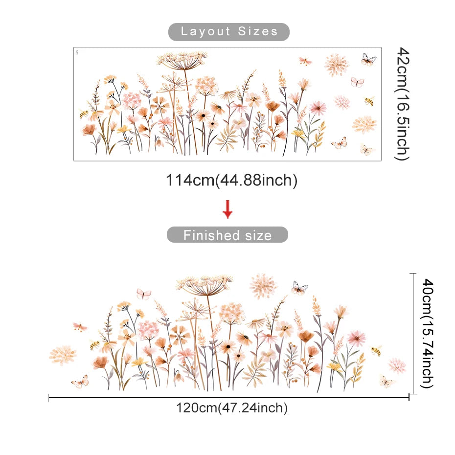 Additional view of Boho Dandelion Flower Wall Decal | Home Decor by HomeDecorDecals.