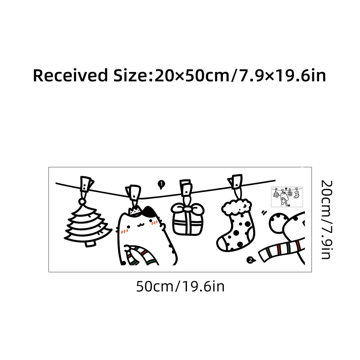 Additional view of Clothesline with Animal Patterns Wall Decal | Home Decor by HomeDecorDecals.
