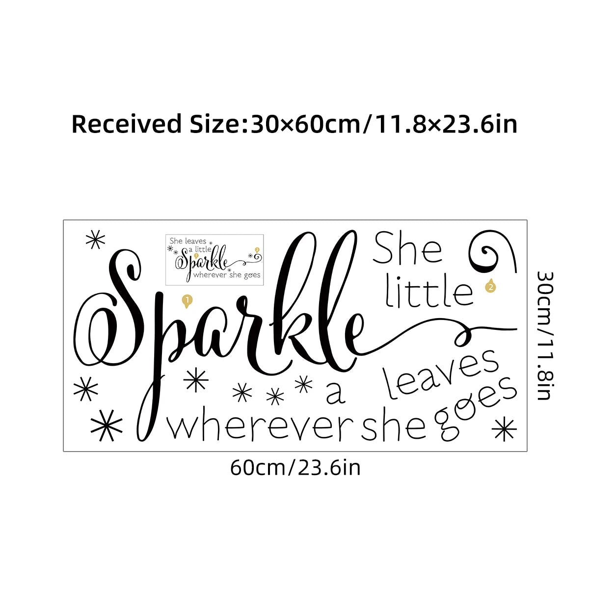 Additional view of Creative Encouraging Text Wall Decal | Room Decor by HomeDecorDecals.