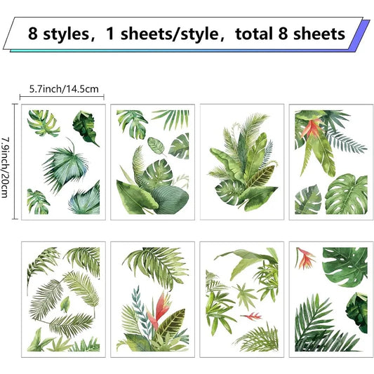 Tropical Fern Leaves Wall Decal | Home Decor removable peel and stick wall decal by HomeDecorDecals.