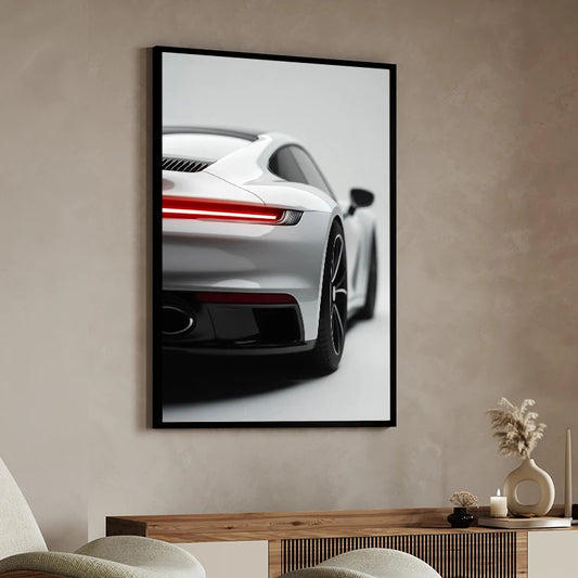 Black and White Luxury Car Art Poster | Home Decor wall art print by HomeDecorDecals.