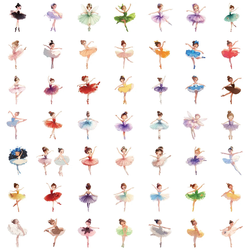 Additional view of Ballet Harajuku Waterproof Aesthetic Decal | Home Decor by HomeDecorDecals.