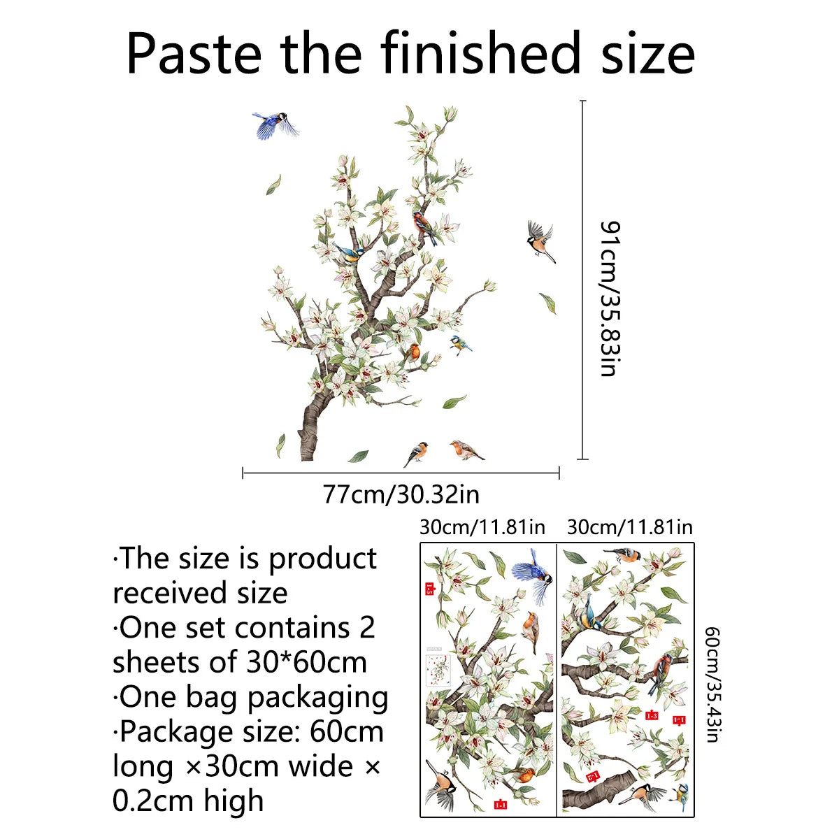 Tree Branch Bird and Butterfly Wall Decal | Home Decor home decor design by HomeDecorDecals.
