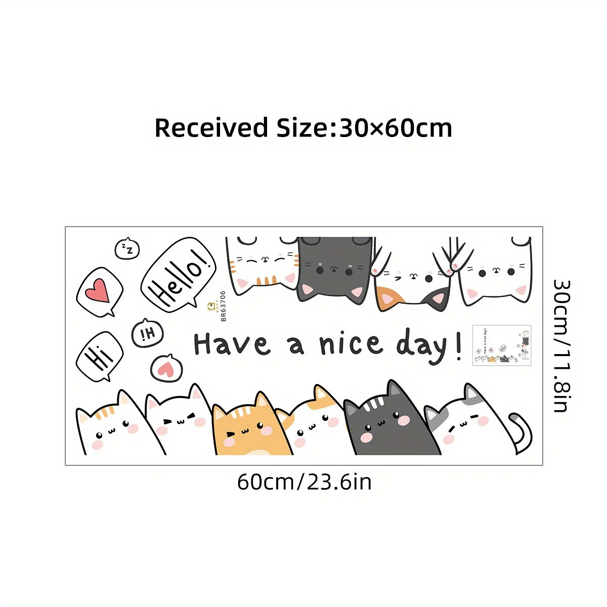 Additional view of Cartoon 10 Cats Wall Decal | Home Decor by HomeDecorDecals.