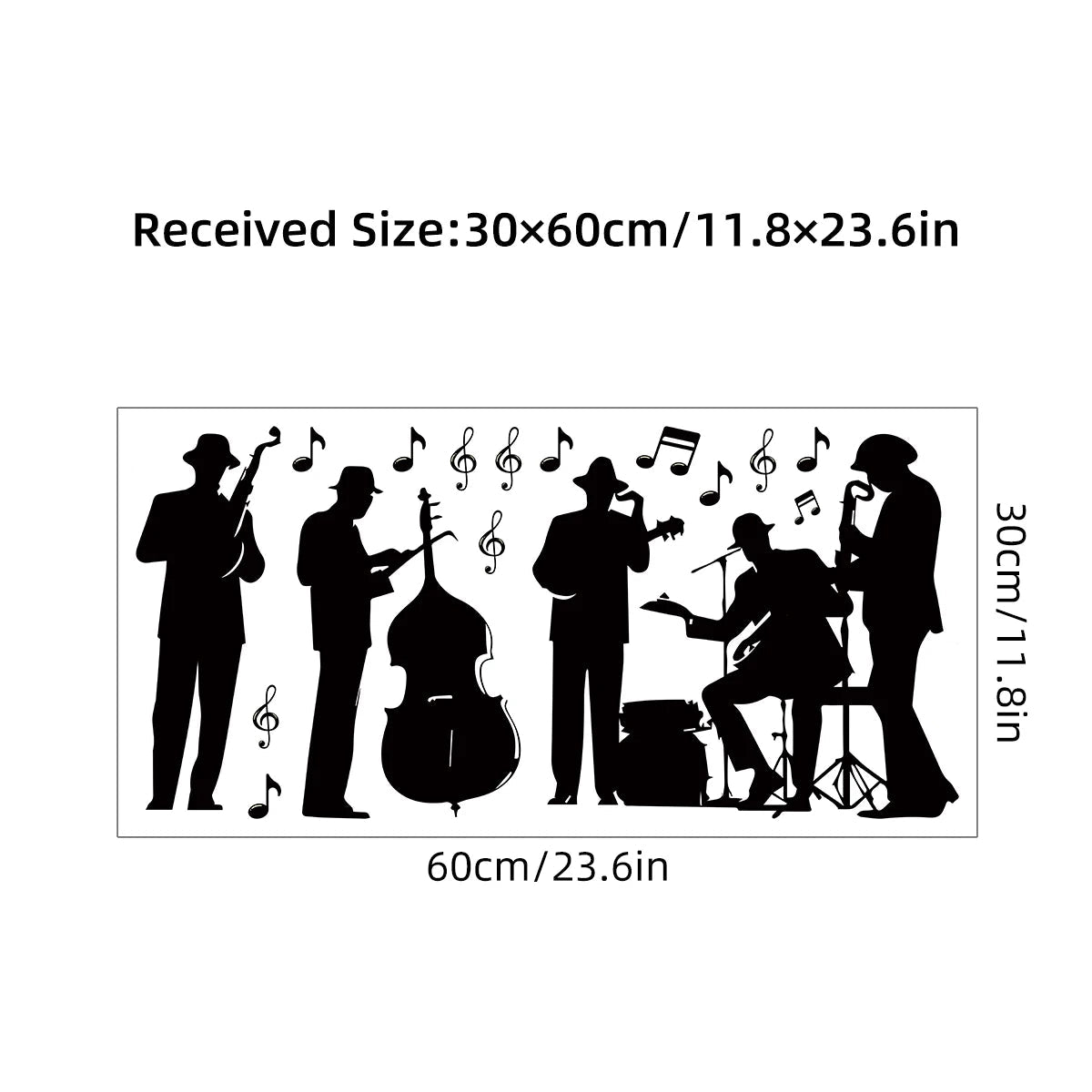 Additional view of Creative Band Playing Wall Decal | Room Decor by HomeDecorDecals.