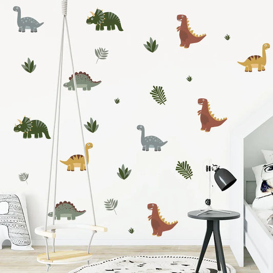 Colourful Dinosaurs Wall Decal | Kids Room Decor removable peel and stick wall decal by HomeDecorDecals.
