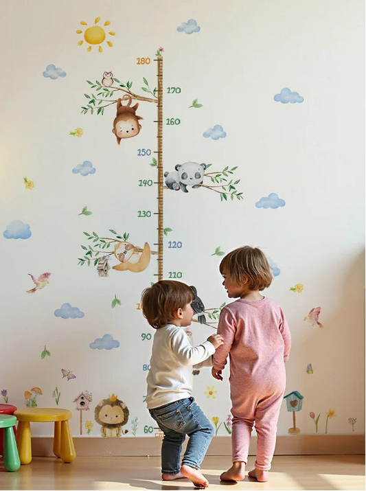 Cartoon Forest Animal Growth Chart | Kids Room Decor growth chart wall decal by HomeDecorDecals.
