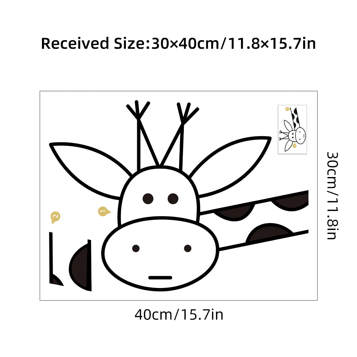 1pcs PVC Funny Giraffe Pattern Wall Stickers for Kids Room Decoration Windows Children Home Decor Bedroom Removable Wall Decals-HomeDecorDecals_com
