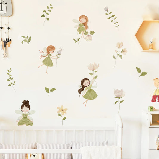 Cartoon Fairy Mushroom House Wall Decal | Kids Room Decor removable peel and stick wall decal by HomeDecorDecals.