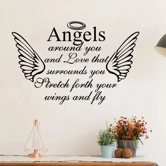 Angel Wings Wall Decal | Home Decor removable peel and stick wall decal by HomeDecorDecals.