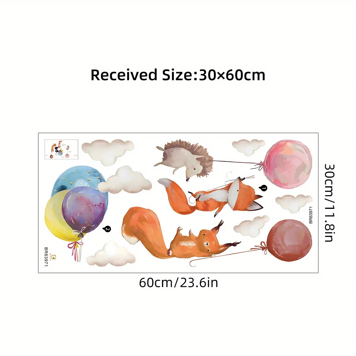 Cartoon Fox And Forest Animals Wall Sticker for Kids Room-HomeDecorDecals_com