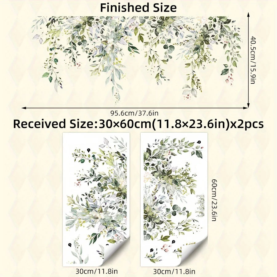 Additional view of Watercolour Flower Plant Vine Wall Decal | Home Decor by HomeDecorDecals.
