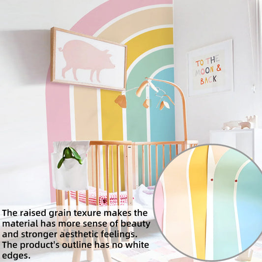 Large Watercolour Rainbow Arch Wall Decal | Kids Room Decor removable peel and stick wall decal by HomeDecorDecals.
