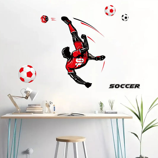 Football Shoot Pattern Wall Decal | Kids Room Decor removable peel and stick wall decal by HomeDecorDecals.