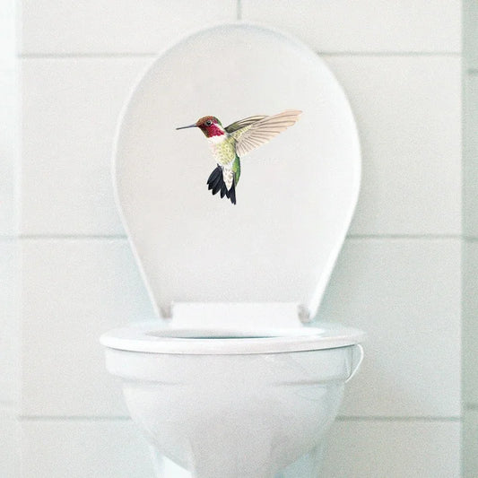 Hand-Painted Hummingbird PVC Wall Decal | Home Decor removable peel and stick wall decal by HomeDecorDecals.