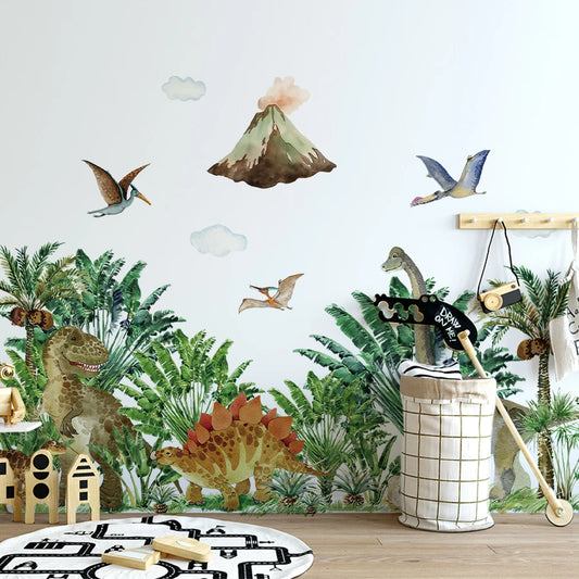 Large Cartoon Dinosaur Wall Decal | Kids Room Decor removable peel and stick wall decal by HomeDecorDecals.