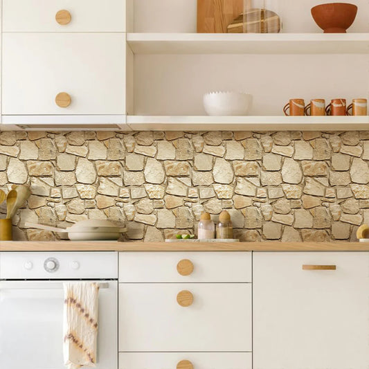 3D Faux Stone Textures Matte Tile Wall Decal | Home Decor removable peel and stick wall decal by HomeDecorDecals.