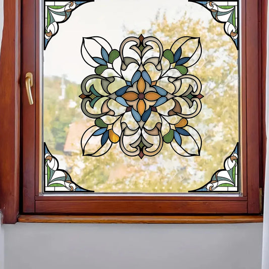 PVC Moroccan Style Geometric Glass Decal | Home Decor removable peel and stick wall decal by HomeDecorDecals.