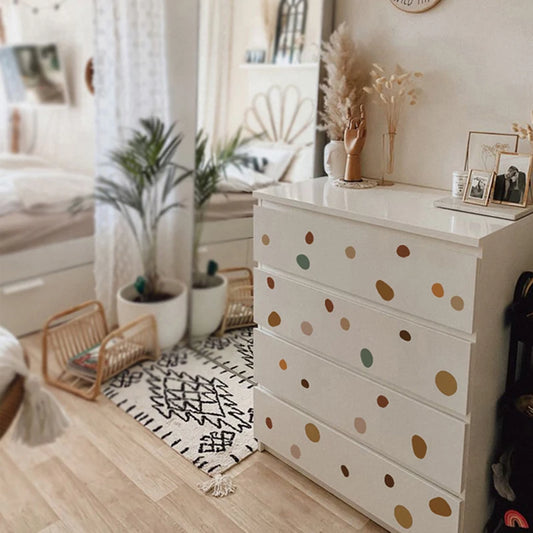 Boho Polka Dot Creative Wall Sticker | Kids Room Decor removable peel and stick wall decal by HomeDecorDecals.