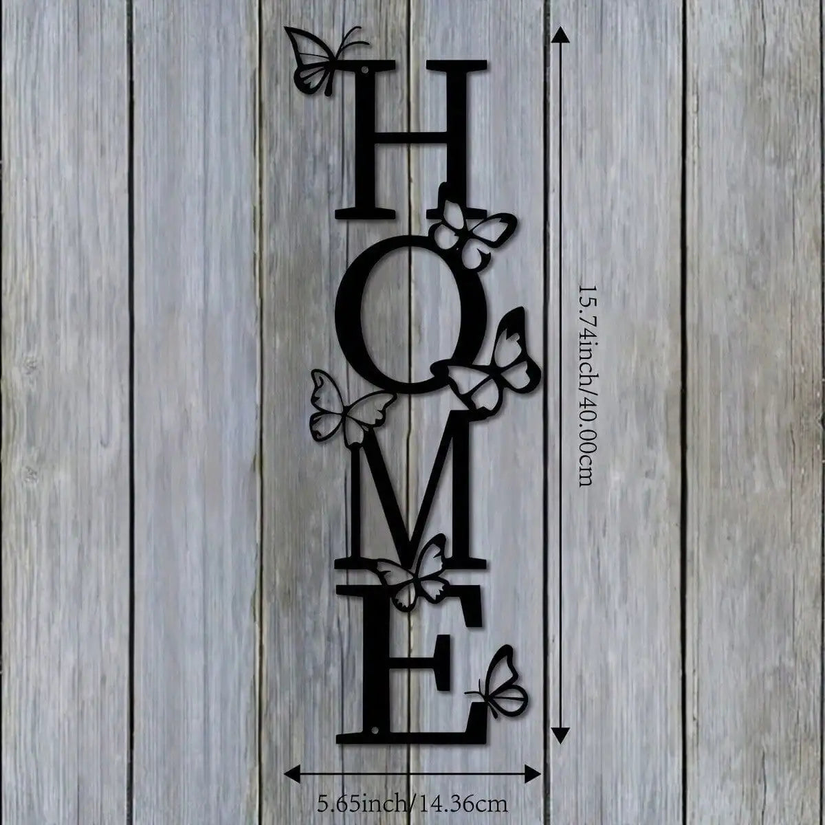 HOME Text and Butterfly Wall Decal | Home Decor displayed in room decor by HomeDecorDecals.