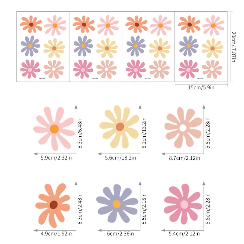 Daisy Floral Interior Wall Decal | Home Decor home decor design by HomeDecorDecals.