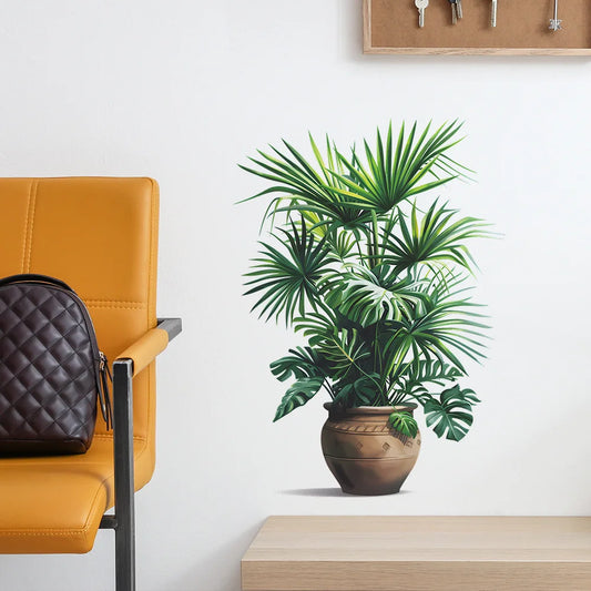 Plant Potted Wall Decal | Home Decor removable peel and stick wall decal by HomeDecorDecals.