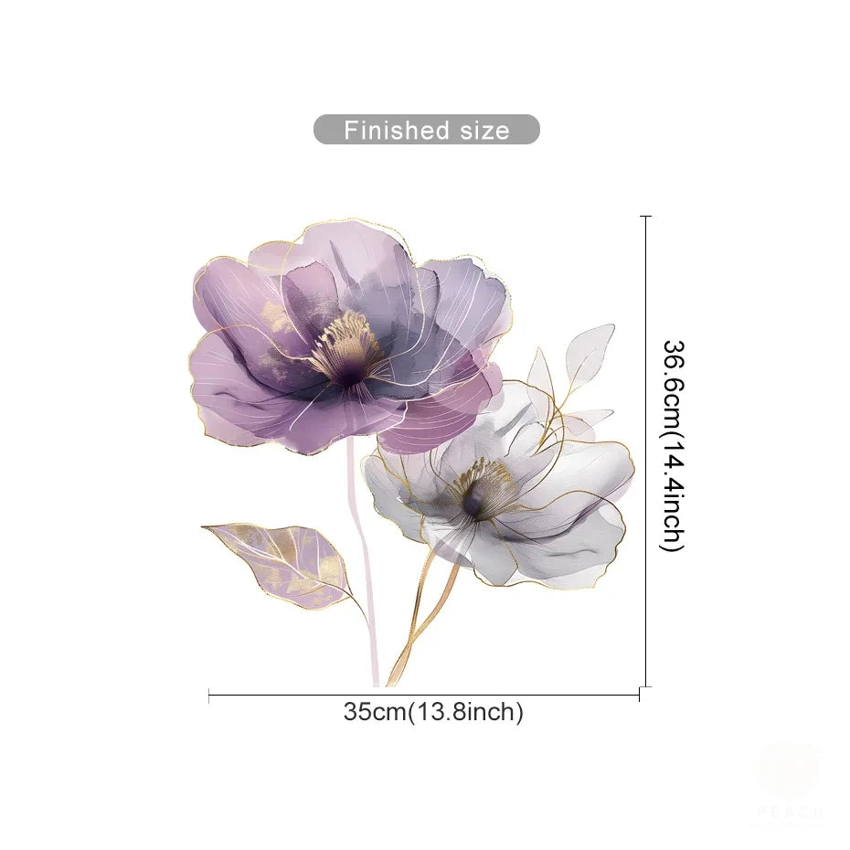 Additional view of Flower Wall Decal | Home Decor by HomeDecorDecals.