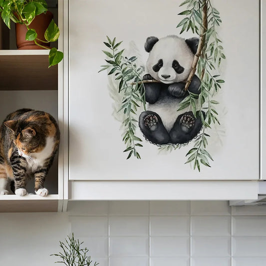 Panda Tree Branch Wall Decal | Home Decor removable peel and stick wall decal by HomeDecorDecals.
