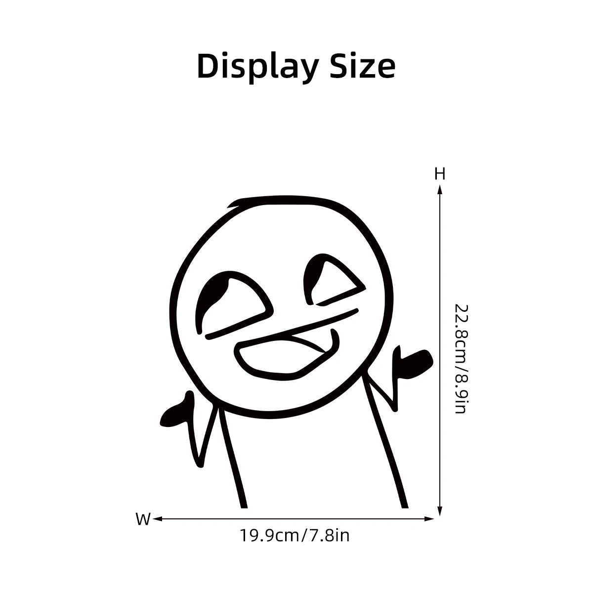 Detailed look at Stick Figure Funny Man Wall Decal | Room Decor by HomeDecorDecals.