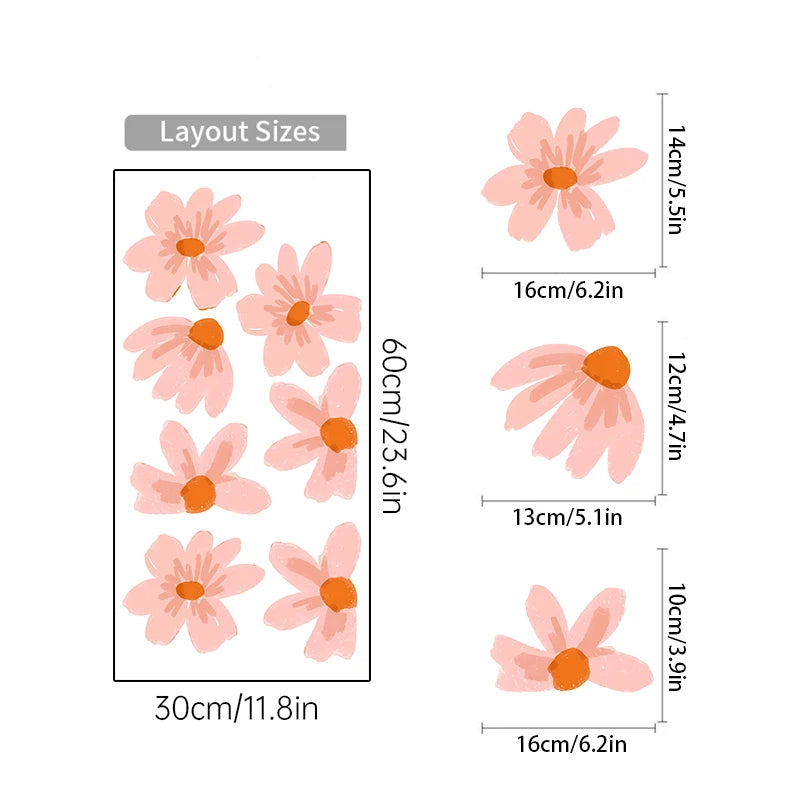 Alternative angle of Pink Sakura Flowers Wall Decal | Home Decor by HomeDecorDecals.