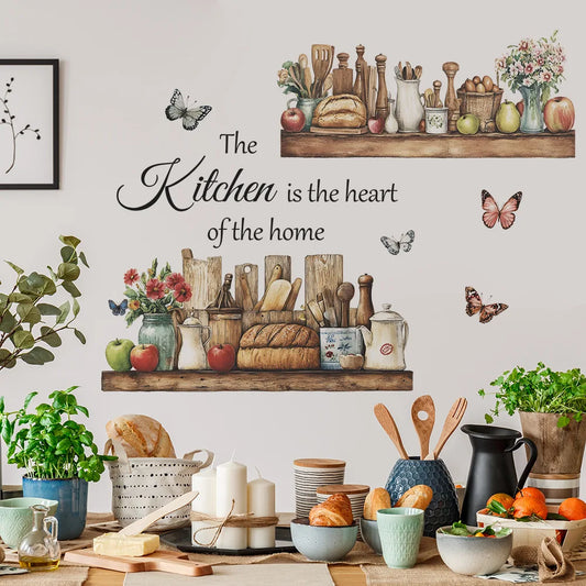 Self-Adhesive Kitchenware and Home Wall Stickers | Home Decor removable peel and stick wall decal by HomeDecorDecals.