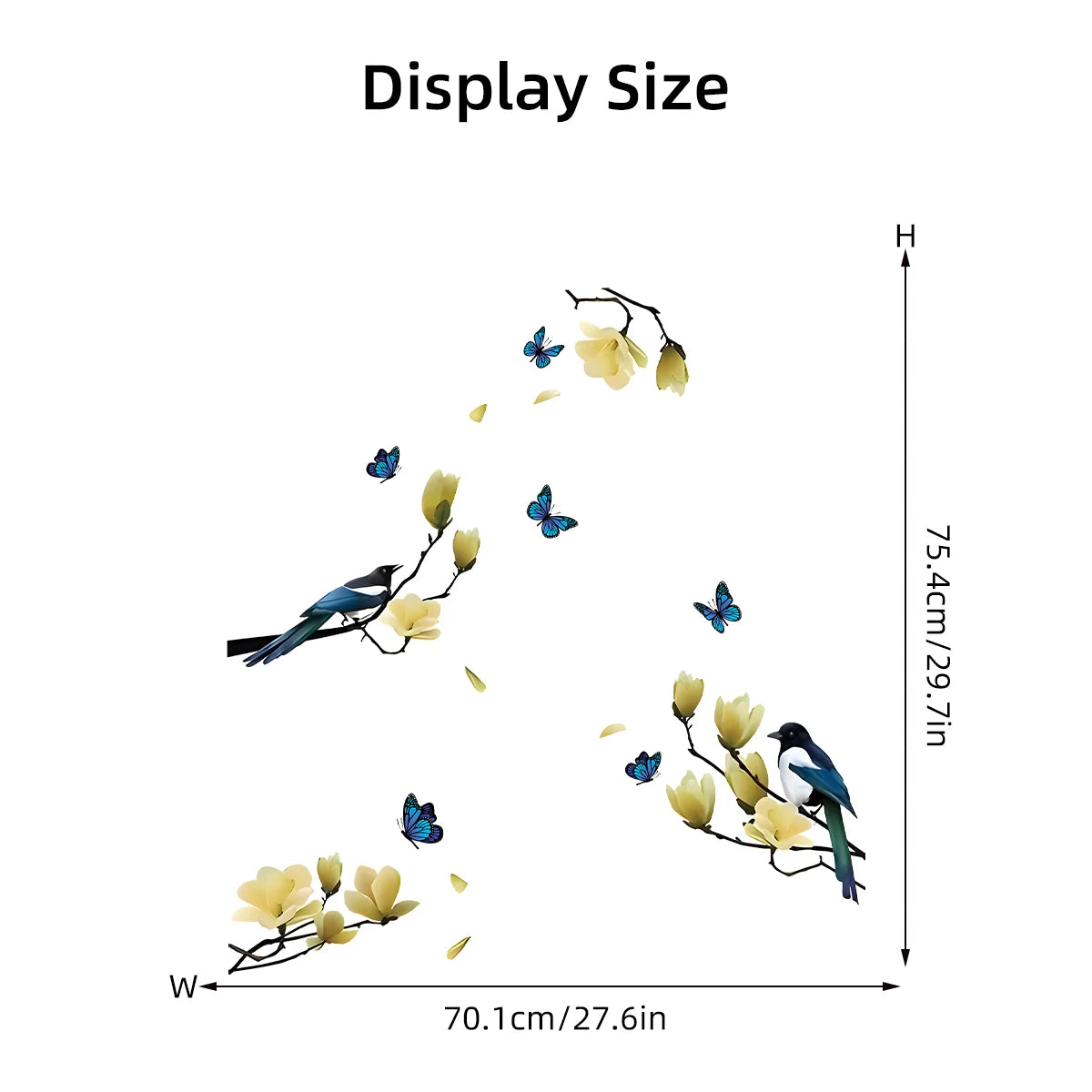 View Bird Wall Stickers Windows Wall Art Decoration for Bedroom Gift Wallpaper Home Decore Living Room DIY Kids Room-HomeDecorDecals_com