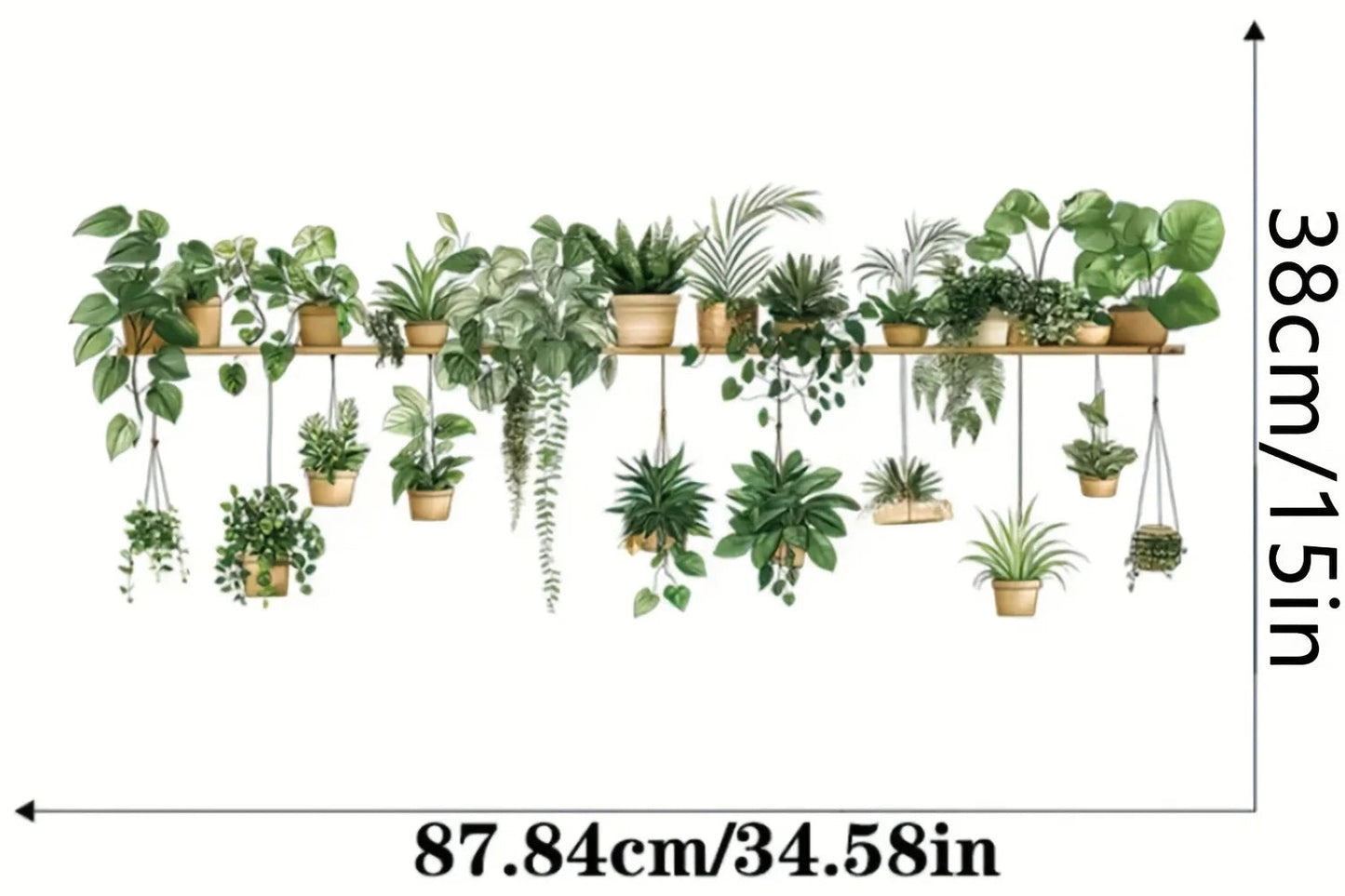 Multiple Flower Shelf Wall Decal | Home Decor design details by HomeDecorDecals.