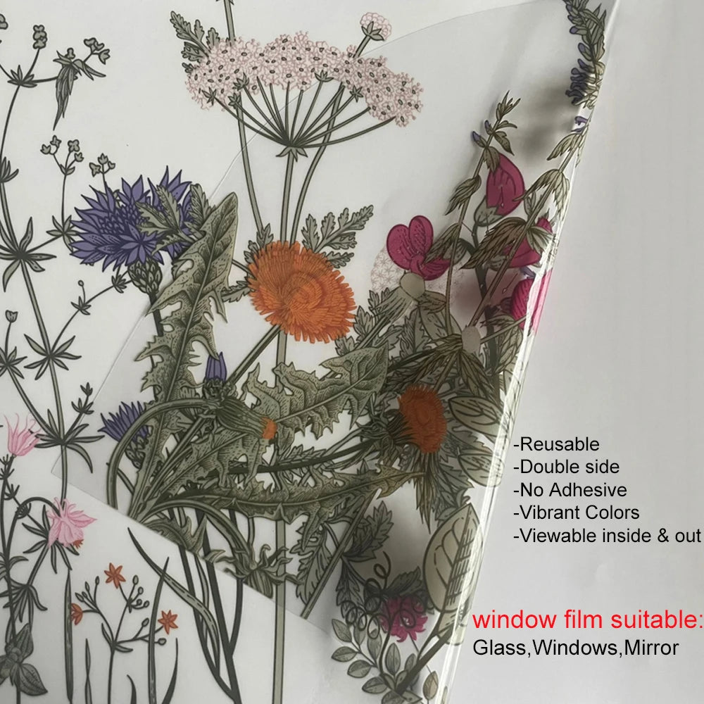 Wild Flowers Peel and Stick Wall Decal | Home Decor decorative wall feature by HomeDecorDecals.
