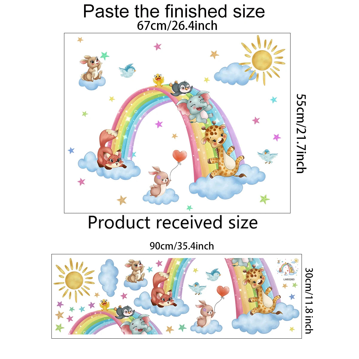 Animals on Rainbow Clouds Wall Decal | Home Decor home decor design by HomeDecorDecals.