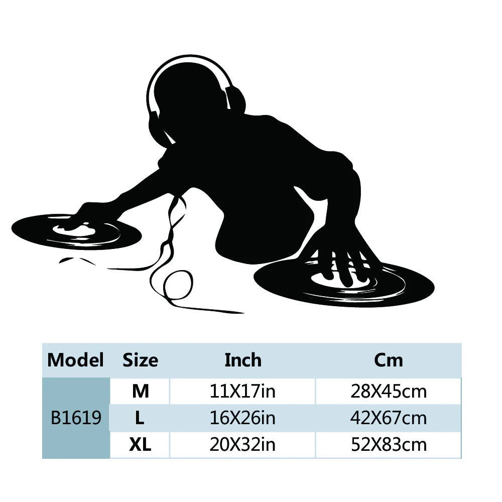 Detailed look at DJ Wall Decal | Gaming Room Decor by HomeDecorDecals.