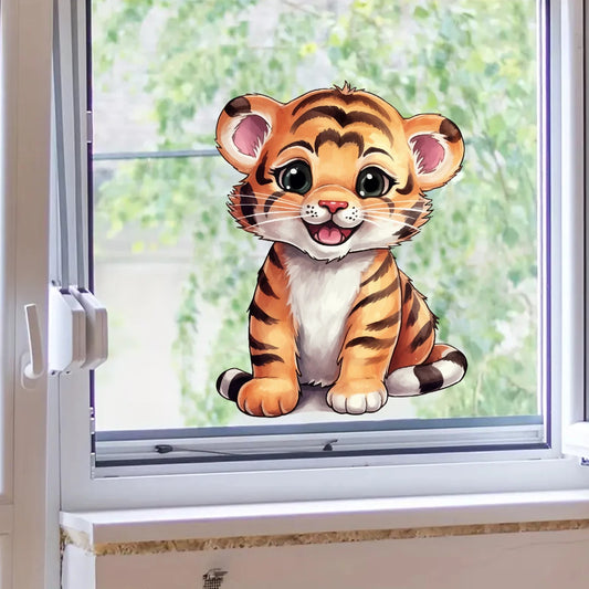 Watercolour Tiger Wall Decal | Kids Room Decor removable peel and stick wall decal by HomeDecorDecals.