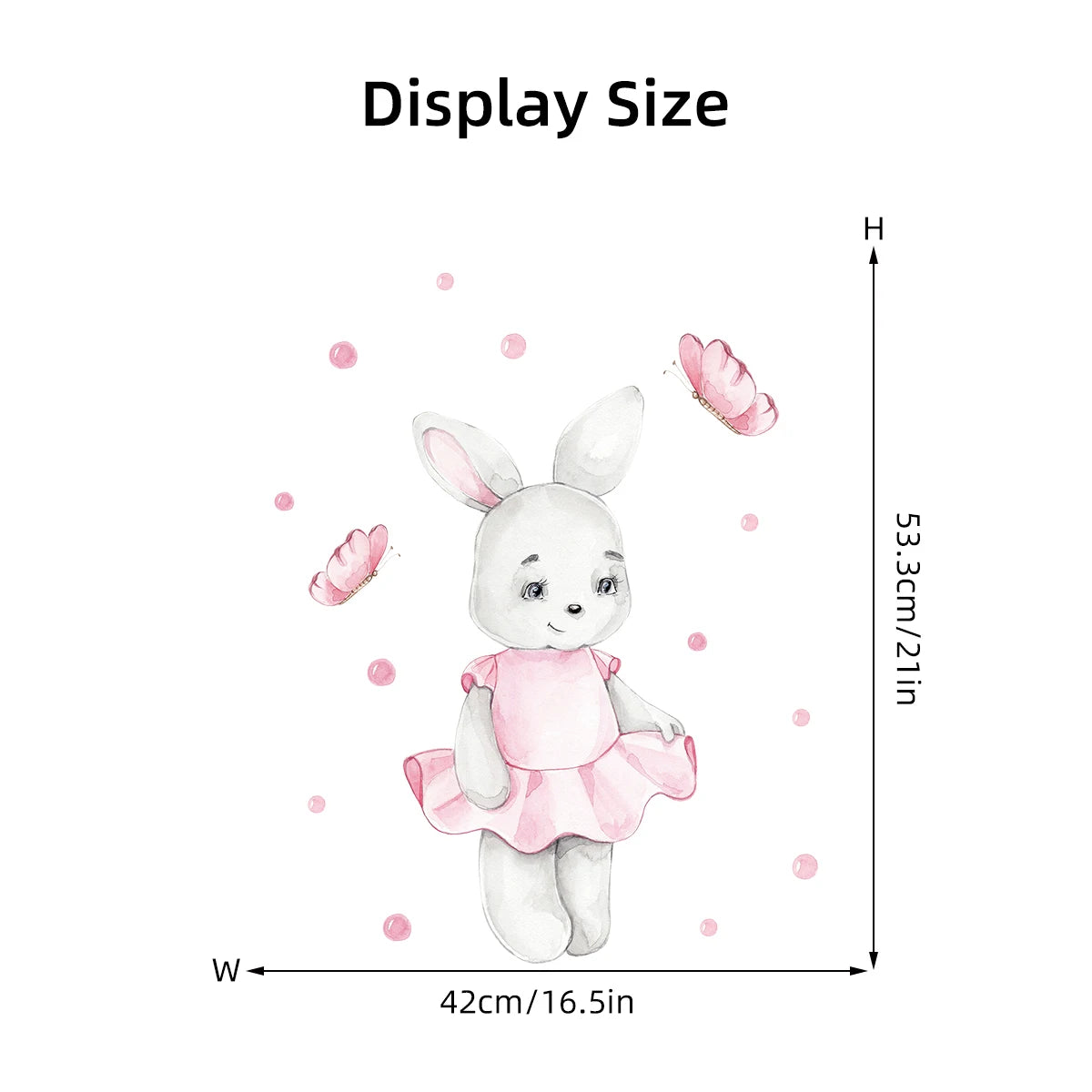 1Pc Cartoon Cute Rabbit Wall Sticker Furniture Baby Room Decor for Home Furniture Kids Room Bedroom Wall Decals Living Room-HomeDecorDecals_com