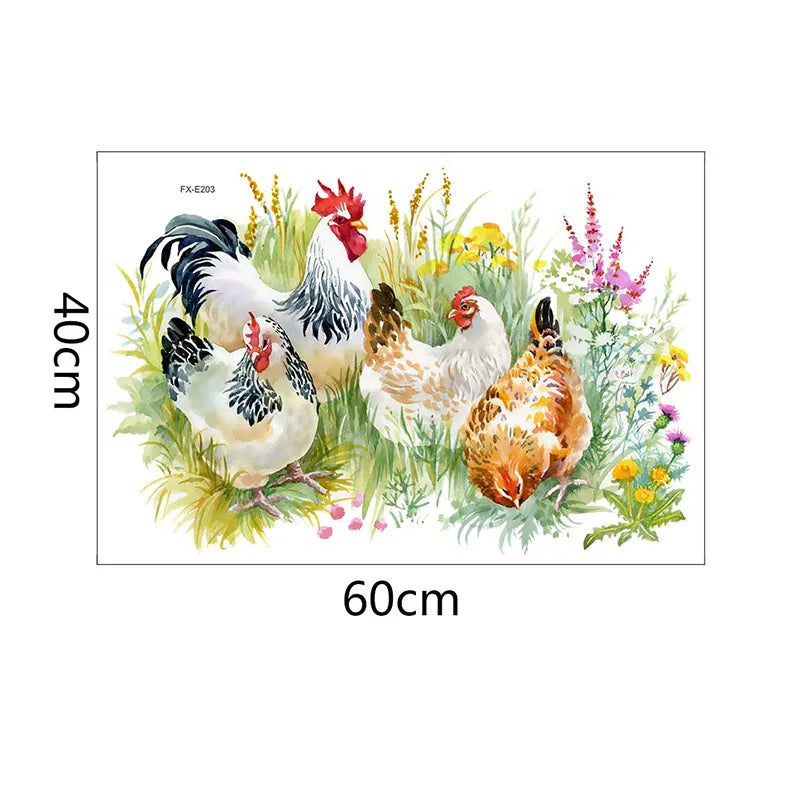 Countryside Style Hen in Grass Wall Decal | Home Decor home decor design by HomeDecorDecals.
