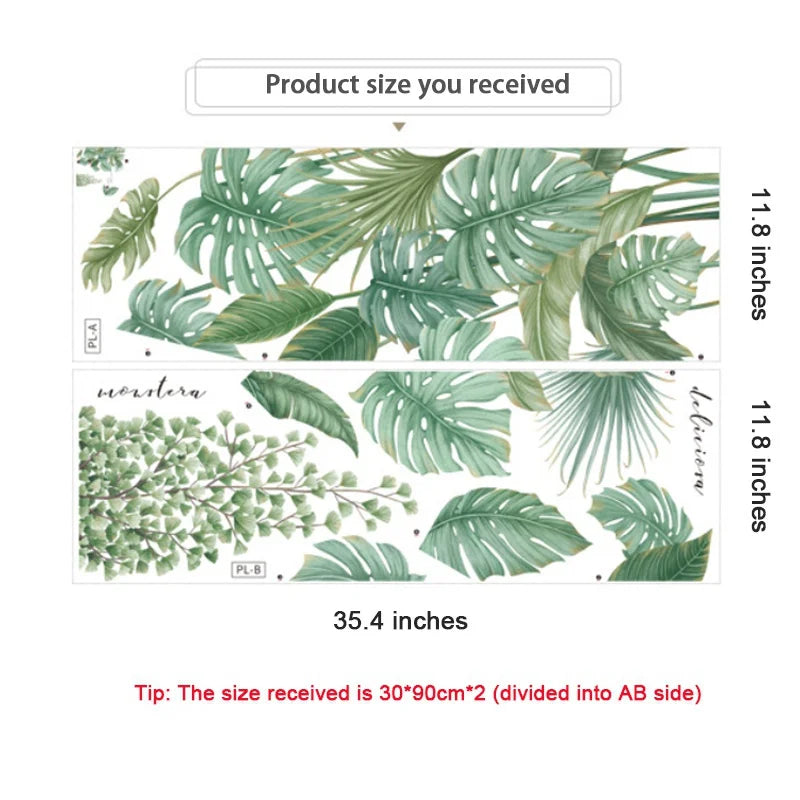 Tropical Monstera Leaf Plants Wall Decal | Home Decor home decor design by HomeDecorDecals.